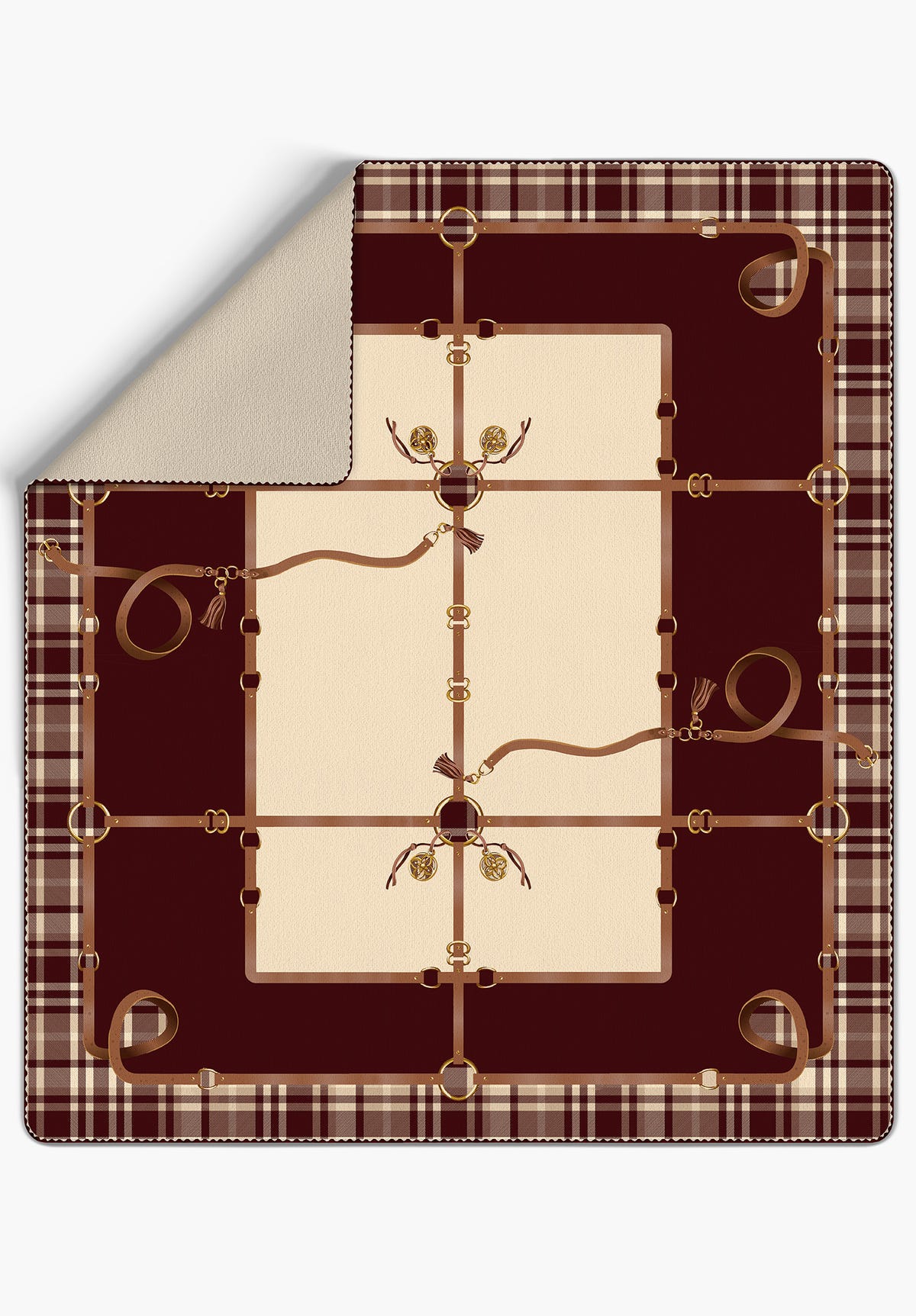 Evelston Burgundy Plaid Blanket
