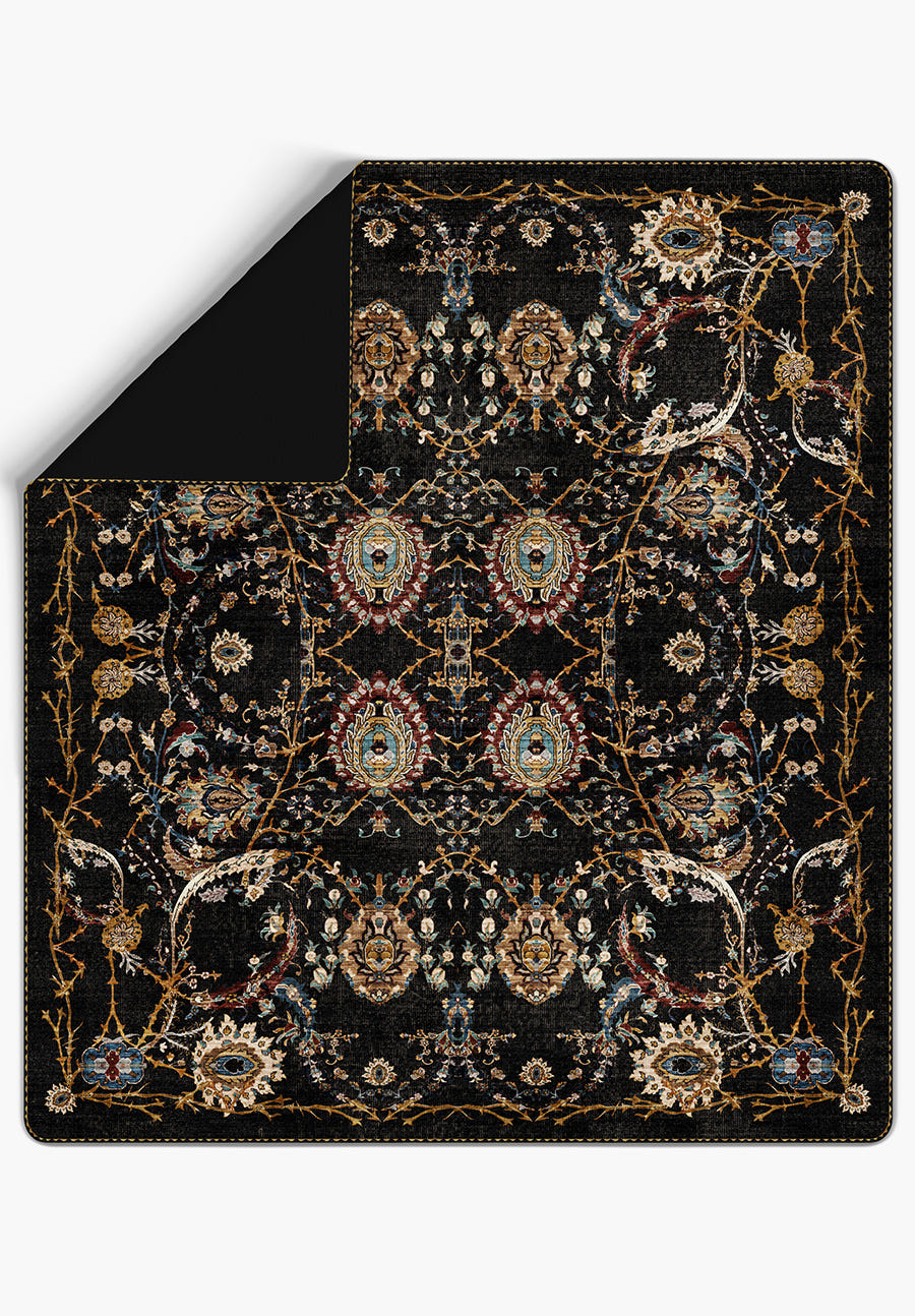 Valmora Black Boho Blanket