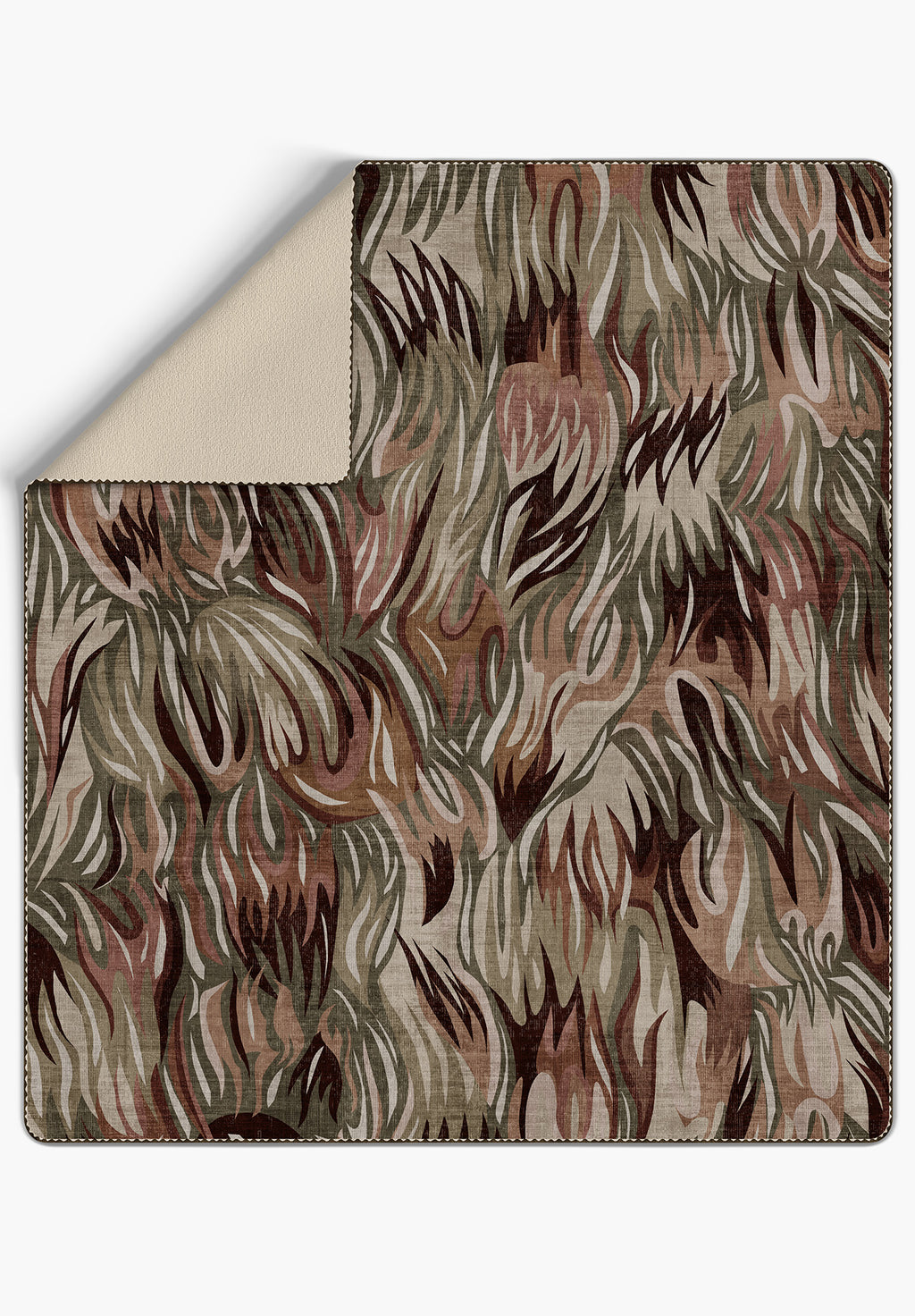Arden Brown Leaf Blanket