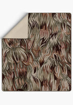 Arden Brown Leaf Blanket