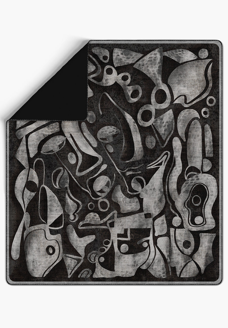 Virella Abstract Black Blanket Throw