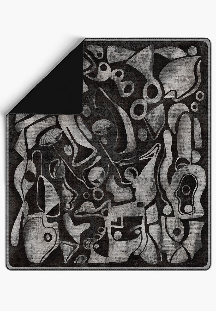 Virella Abstract Black Blanket Throw
