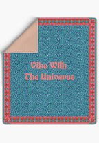 Vibe With The Universe Turquoise Throw Blanket