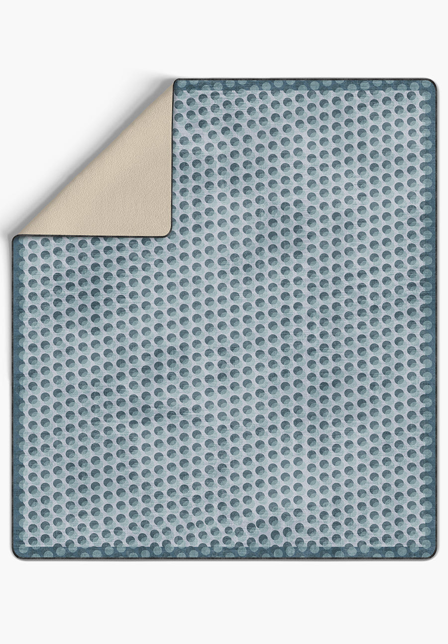Perrin Polka Dot Blue Blanket