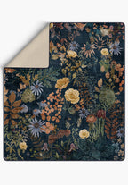 Everly Blue Floral Blanket