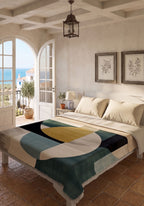 Daryn Geometric Teal Blanket