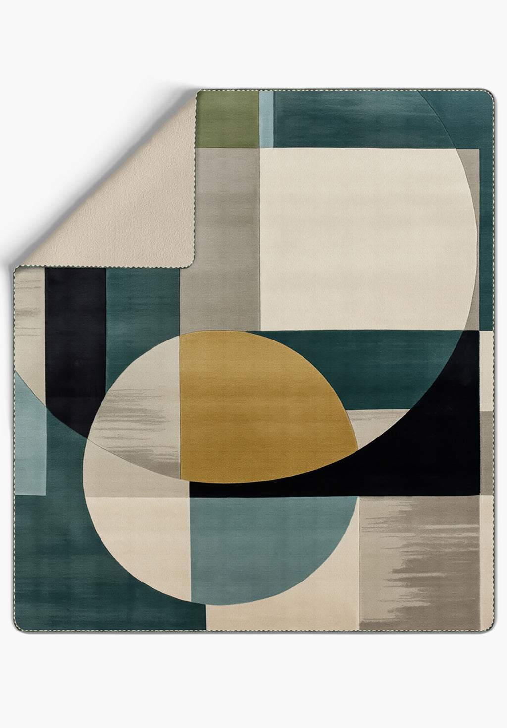 Daryn Geometric Teal Blanket
