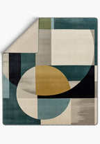 Daryn Geometric Teal Blanket