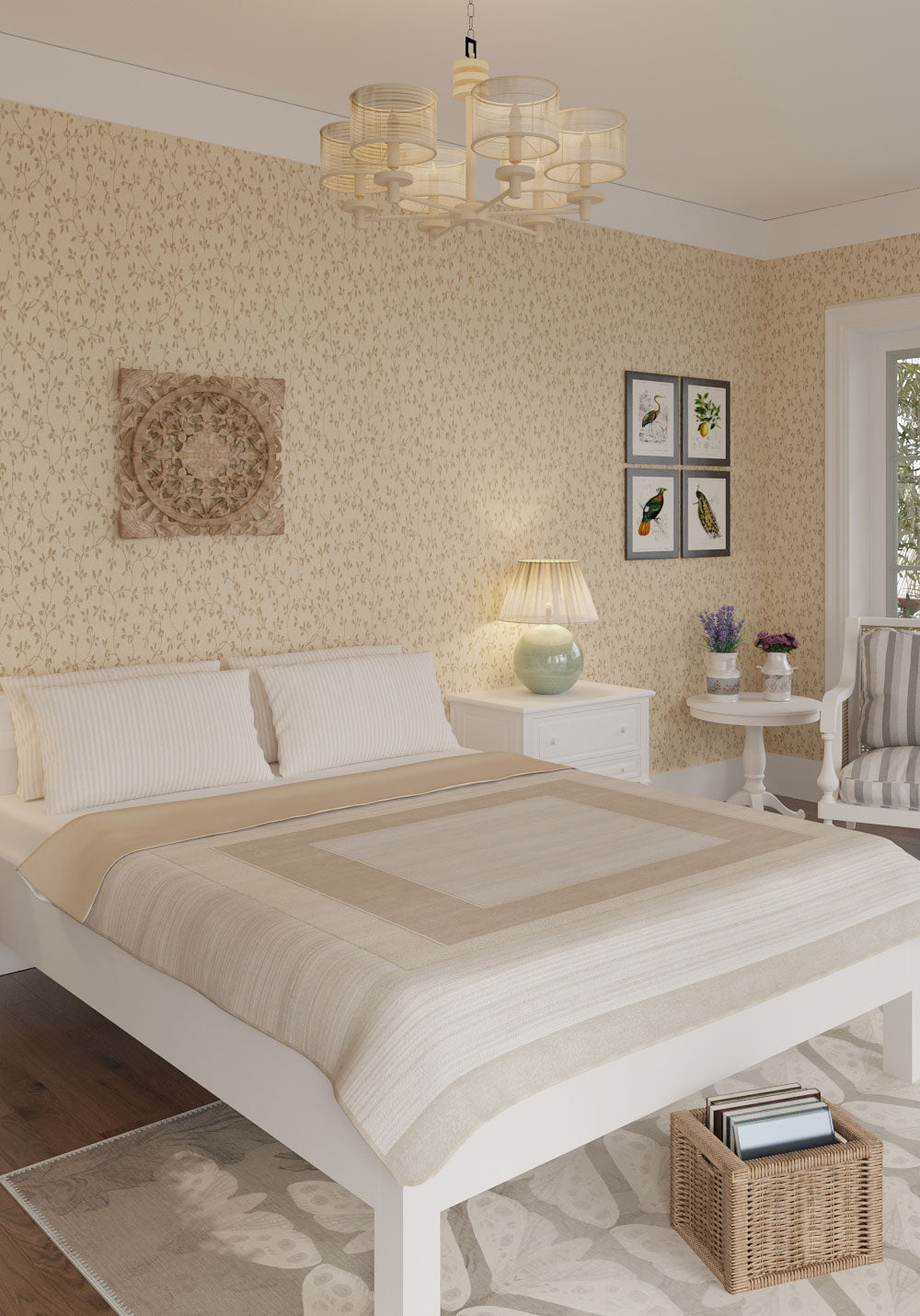 Mila Cream Beige Blanket Throw
