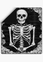 Phantom Halloween Skeleton Blanket