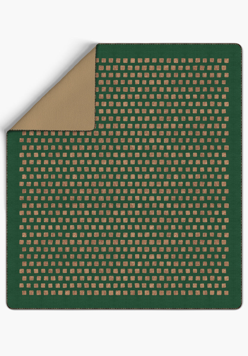 Thalia Geometric Green Blanket