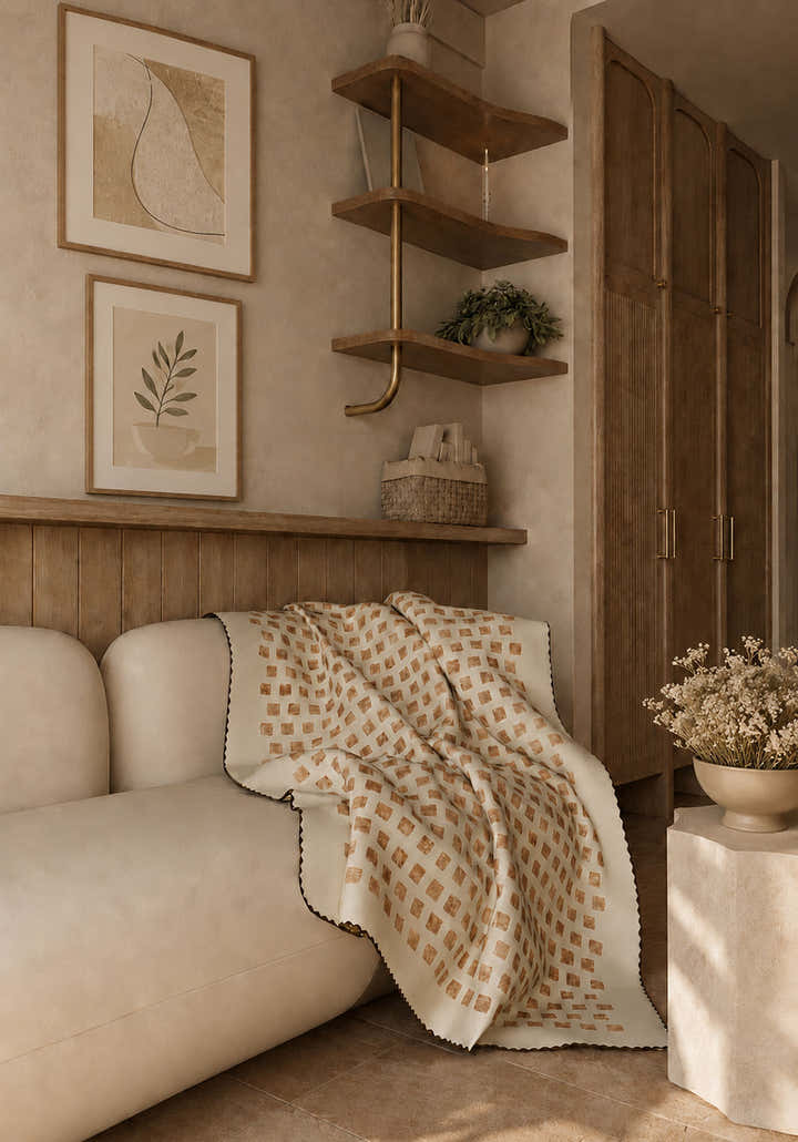 Thalia Brown Soft Blanket