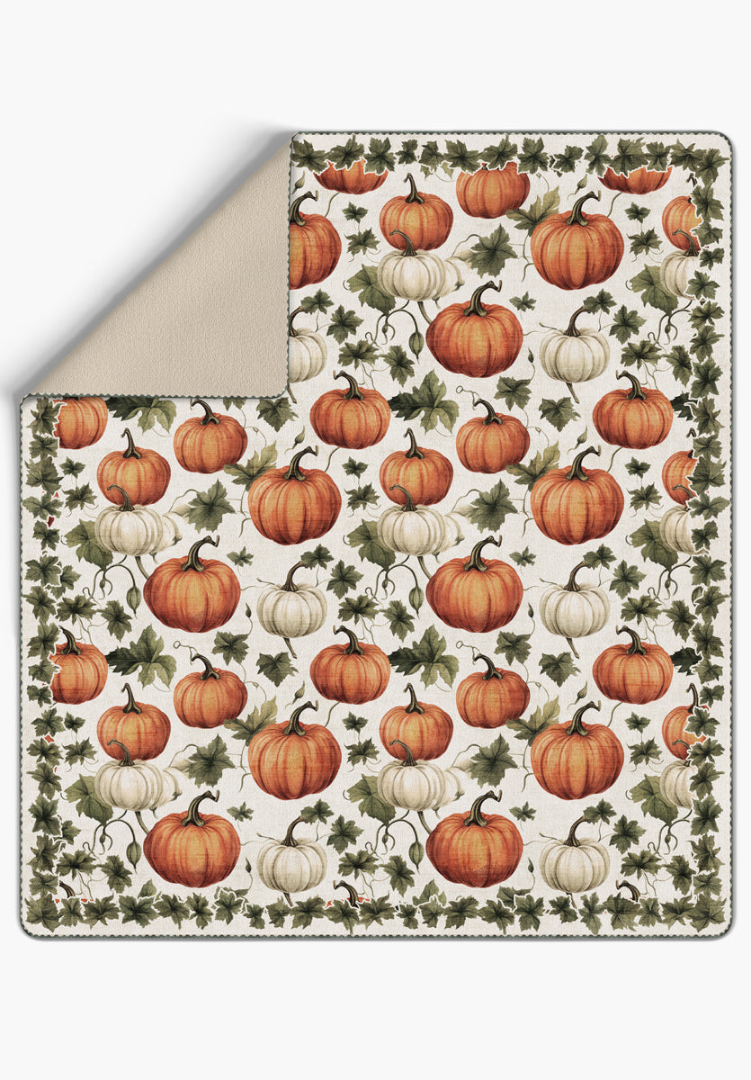 Fall Pumpkin Halloween Blanket