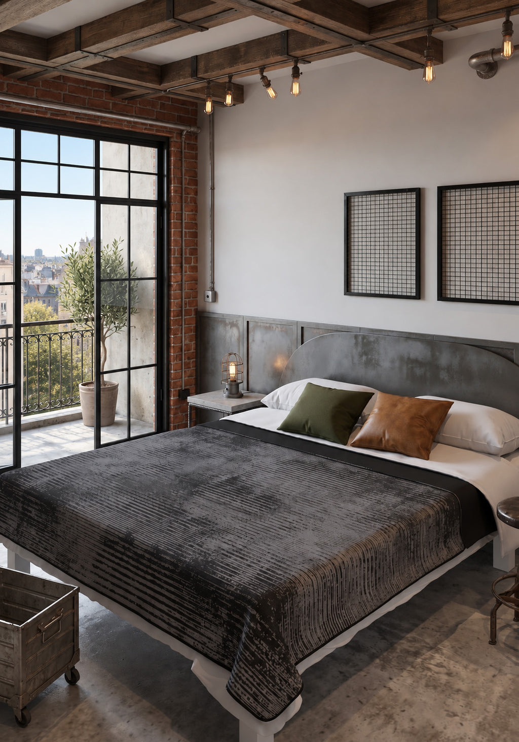Oliver Charcoal Grey Blanket