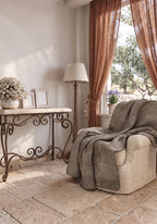 Oliver Taupe Throw Blanket