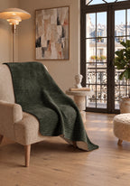 Oliver Dark Green Blanket