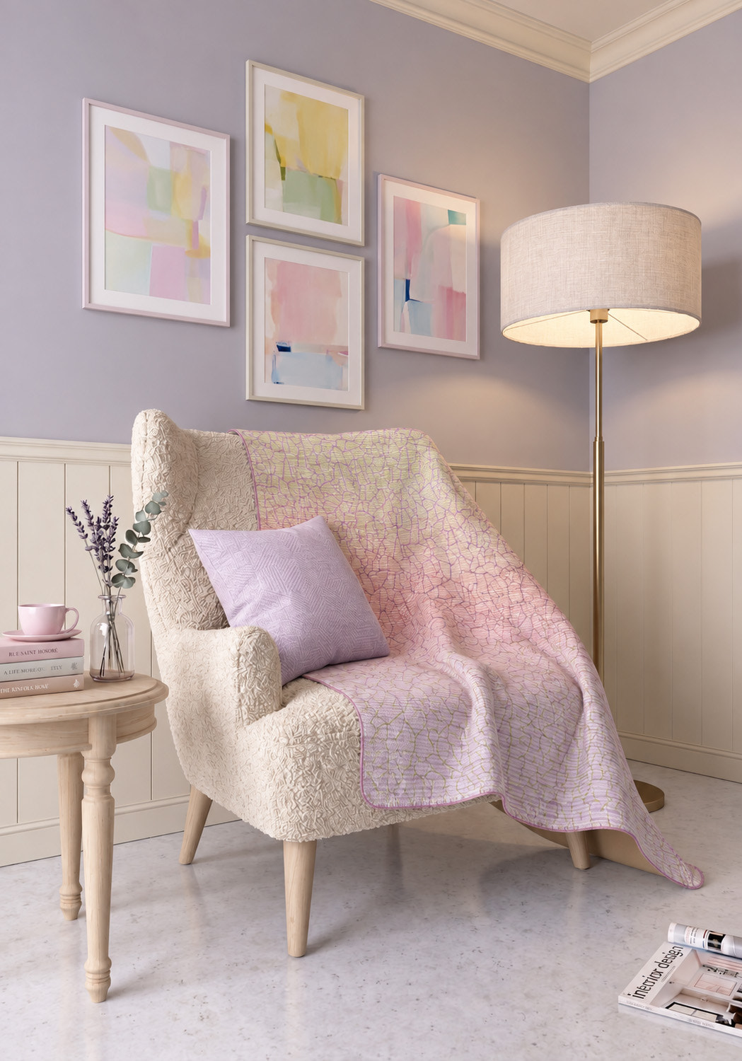 Wesley Blush Pink Blanket