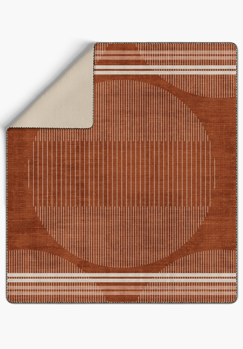 Nathan Geometric Cinnamon Blanket