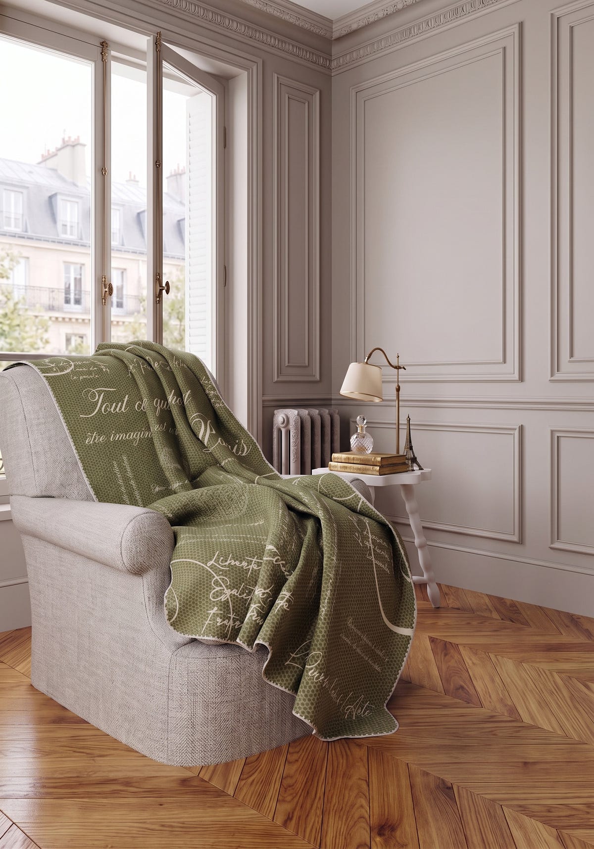 Emeric Olive Green Blanket