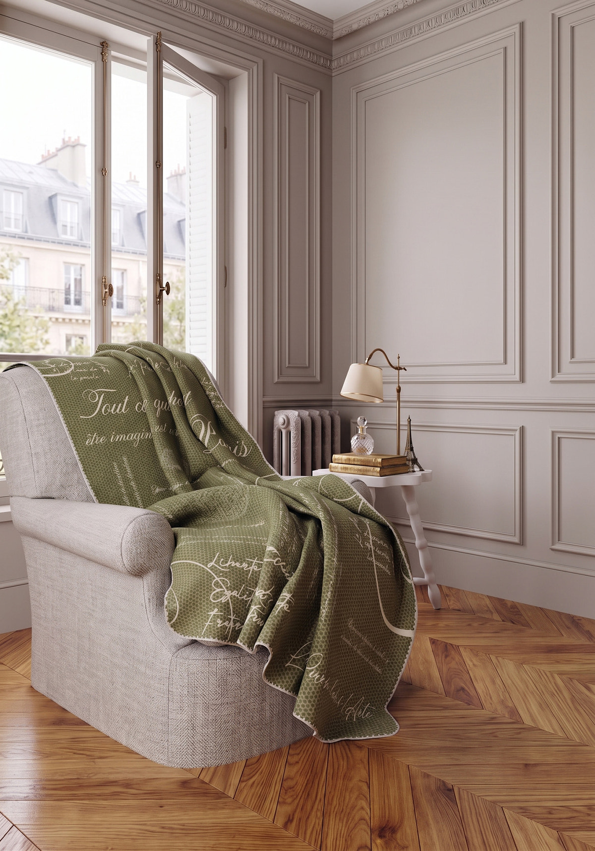 Emeric Olive Green Blanket