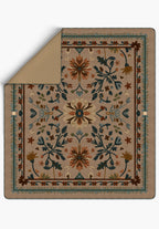 Maribel Brown Floral Blanket