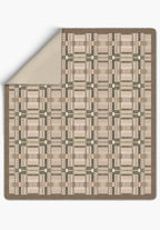 Sloane Beige Plaid Throw Blanket