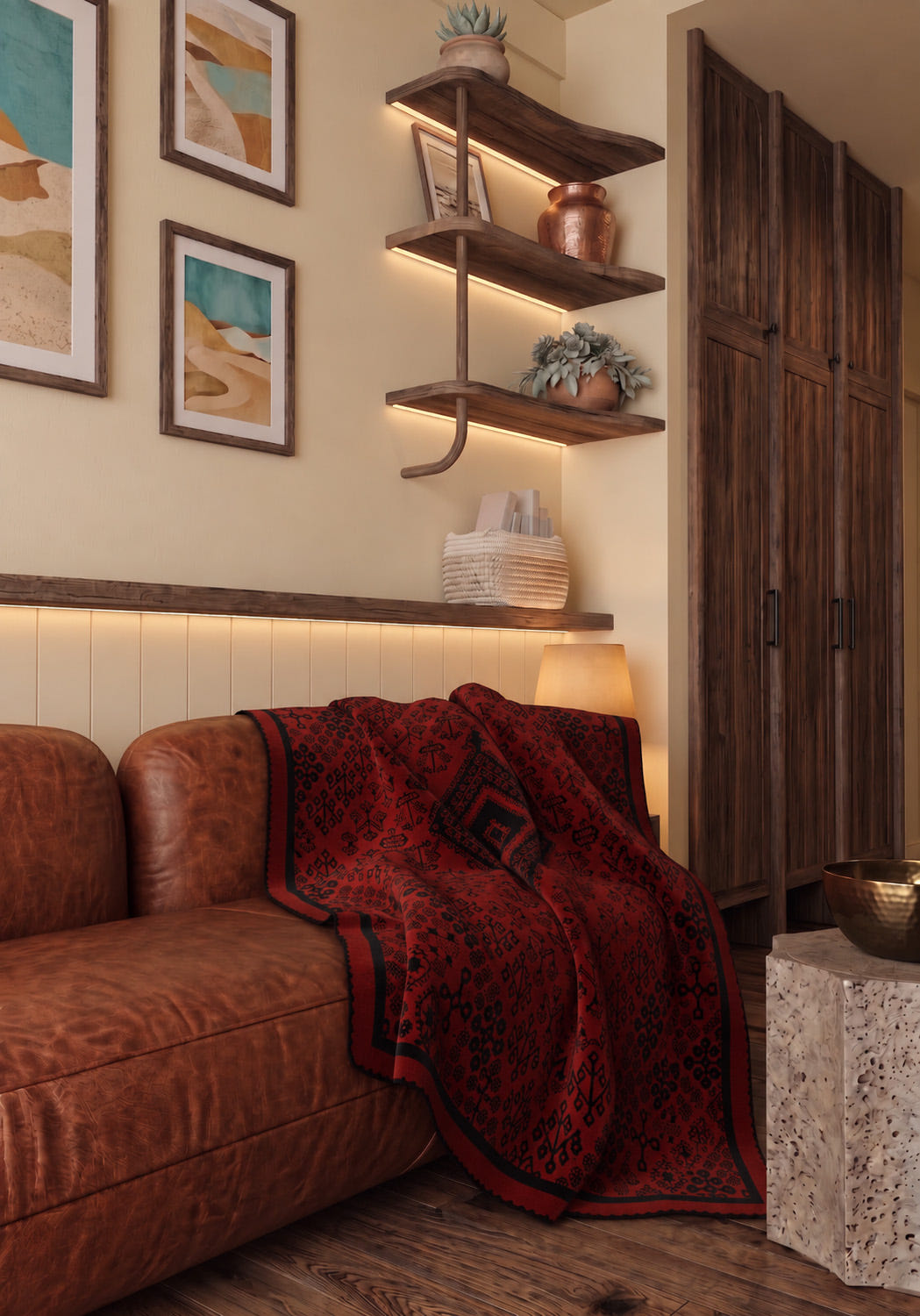 Iralon Red Aztec Blanket