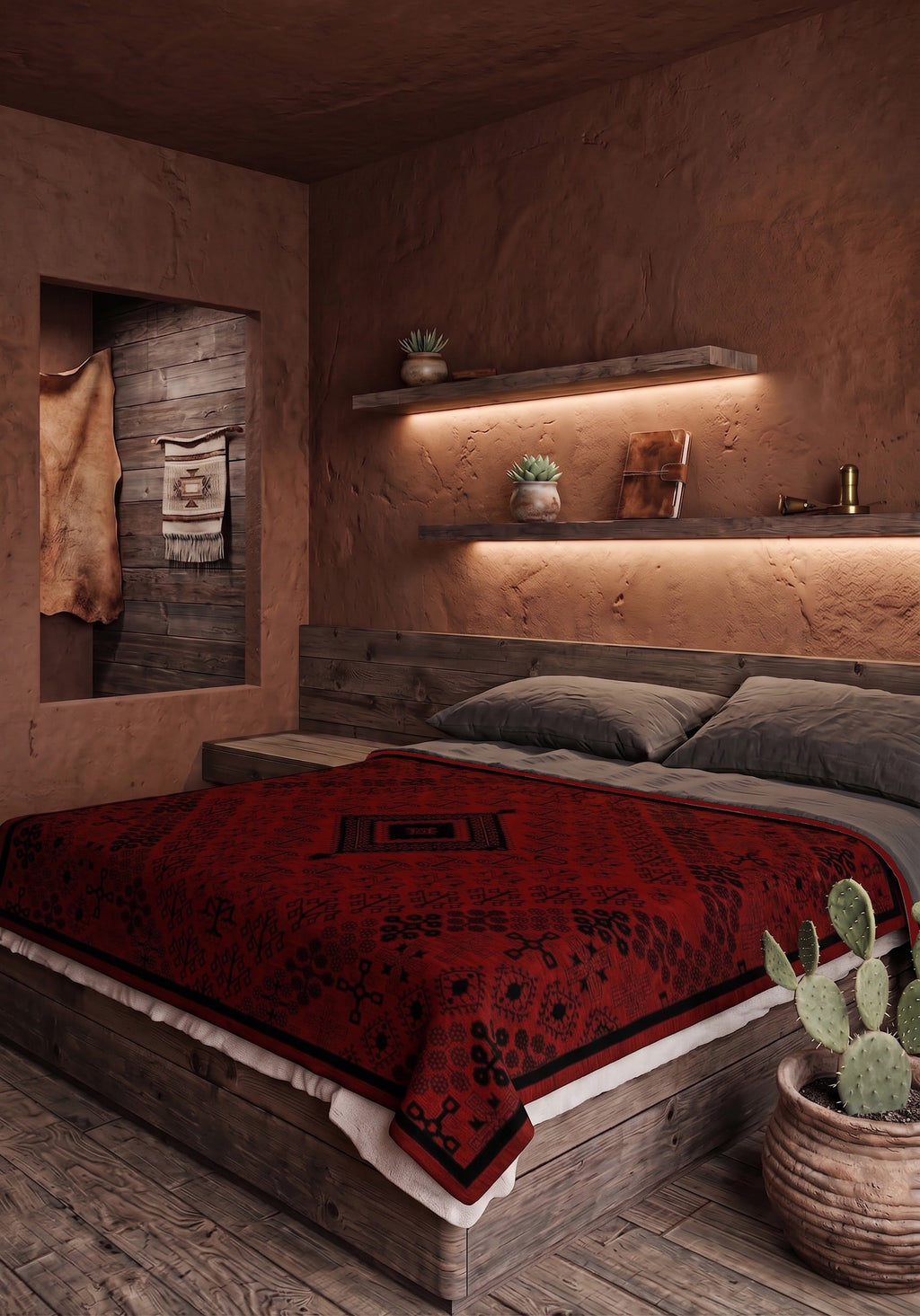 Iralon Red Aztec Blanket