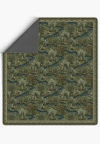 Elowen Forest Green Blanket Bedspread