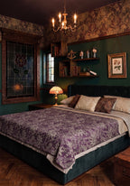Elena Purple Paisley Blanket