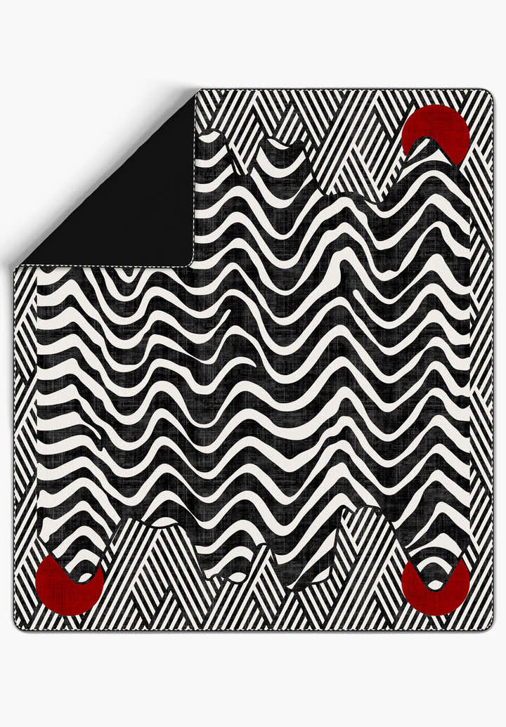 Vespera Black and White Blanket Bedspread