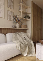 Rosalie Beige Throw Blanket