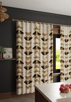 Celestia Beige Moth Curtain