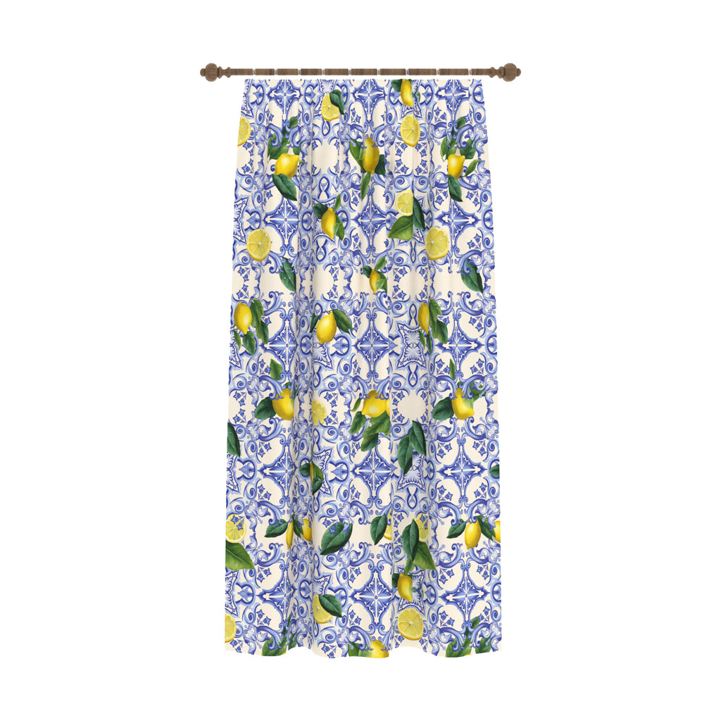 Sorrento Lemon Kitchen Curtain