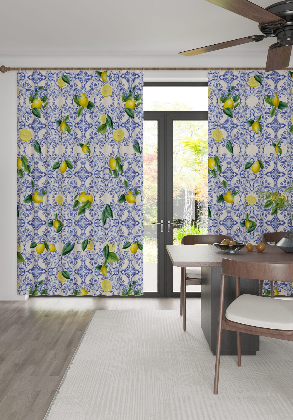 Sorrento Lemon Kitchen Curtain