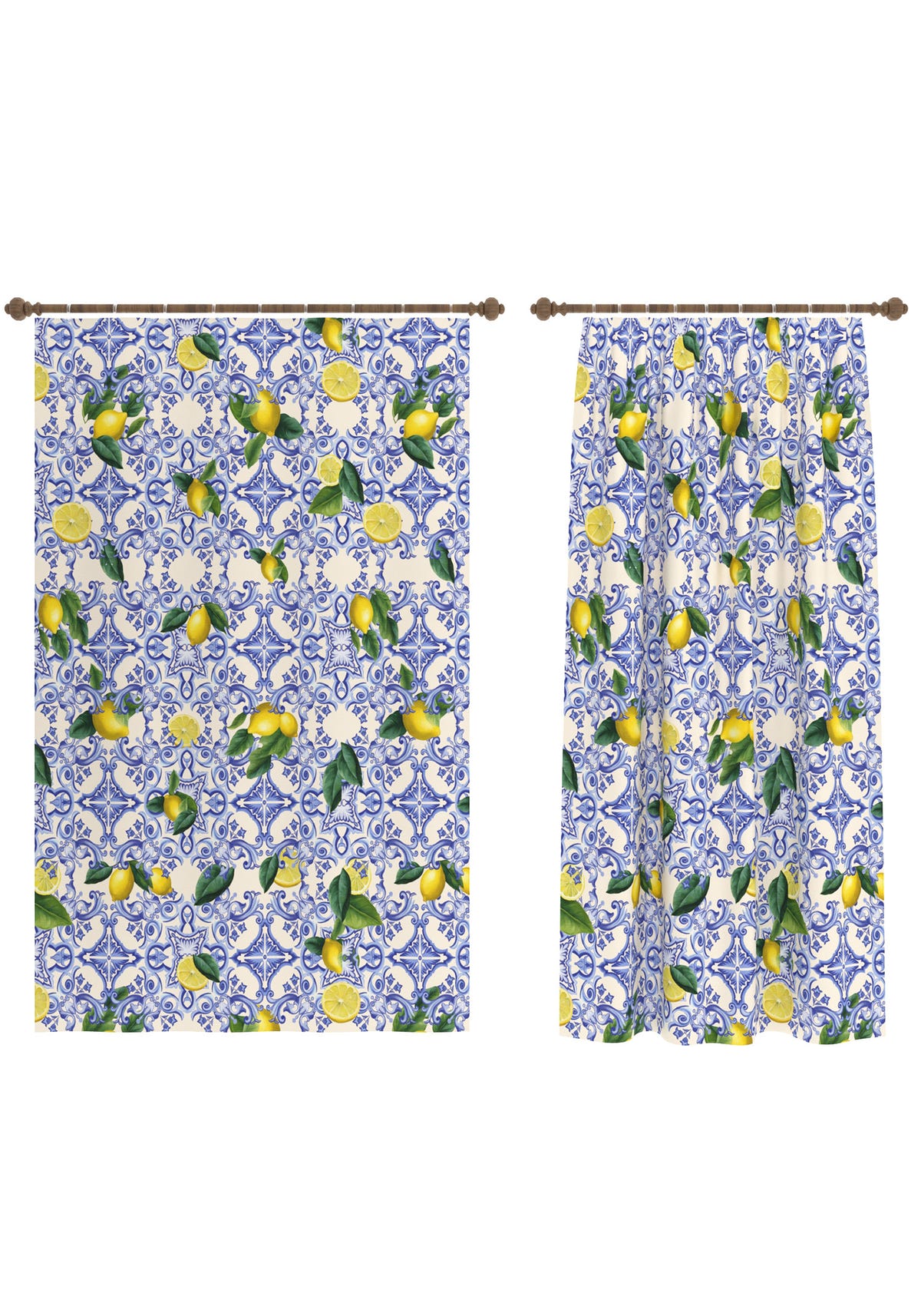 Sorrento Lemon Kitchen Curtain