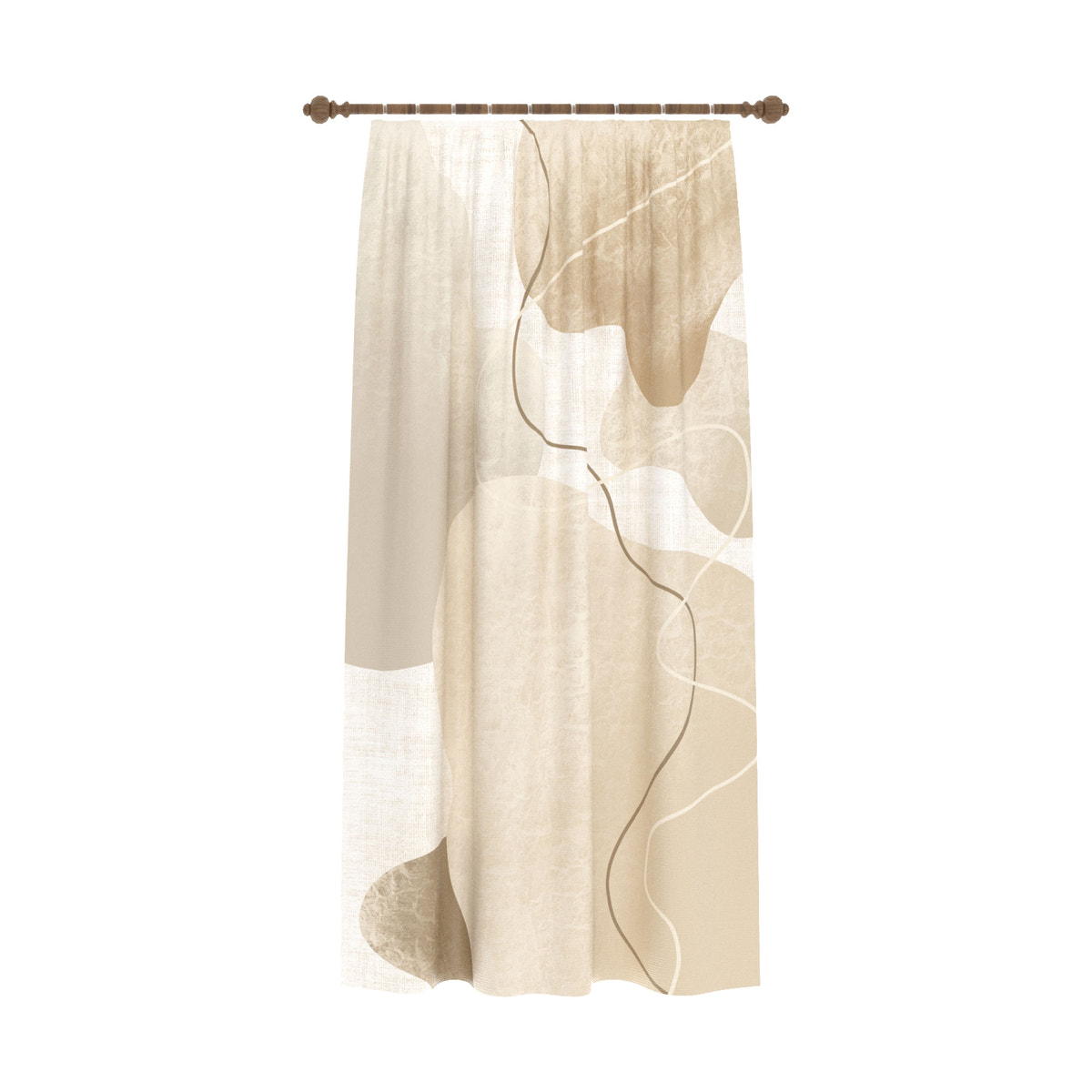 Alindra Beige Modern Curtain