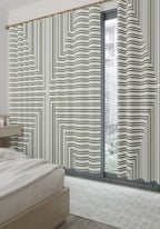 Kylie Green Striped Curtain