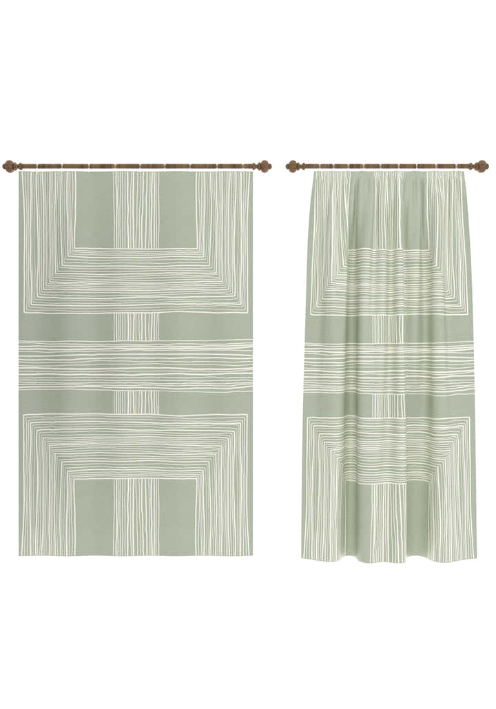 Charles Sage Green Curtain