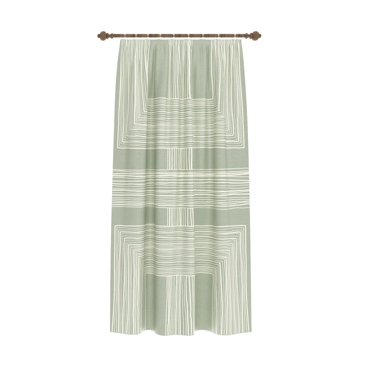 Charles Sage Green Curtain