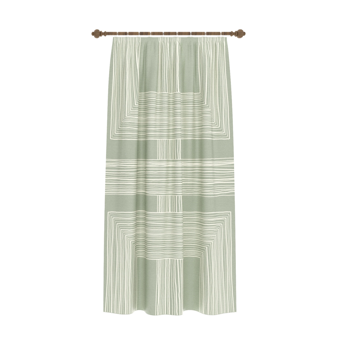 Charles Sage Green Curtain