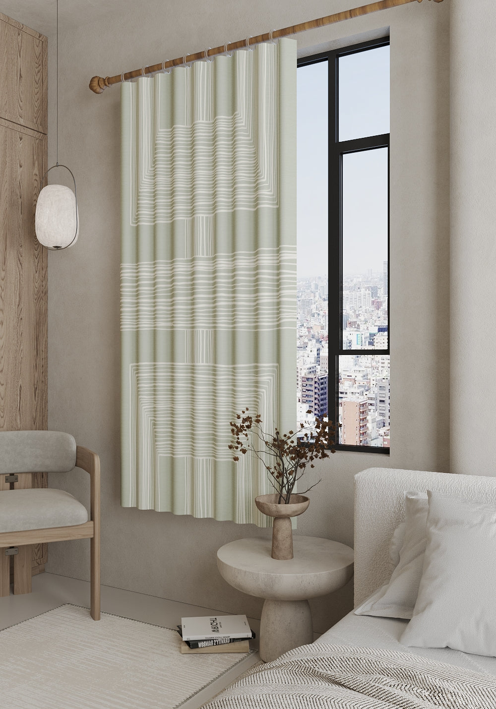 Charles Sage Green Curtain