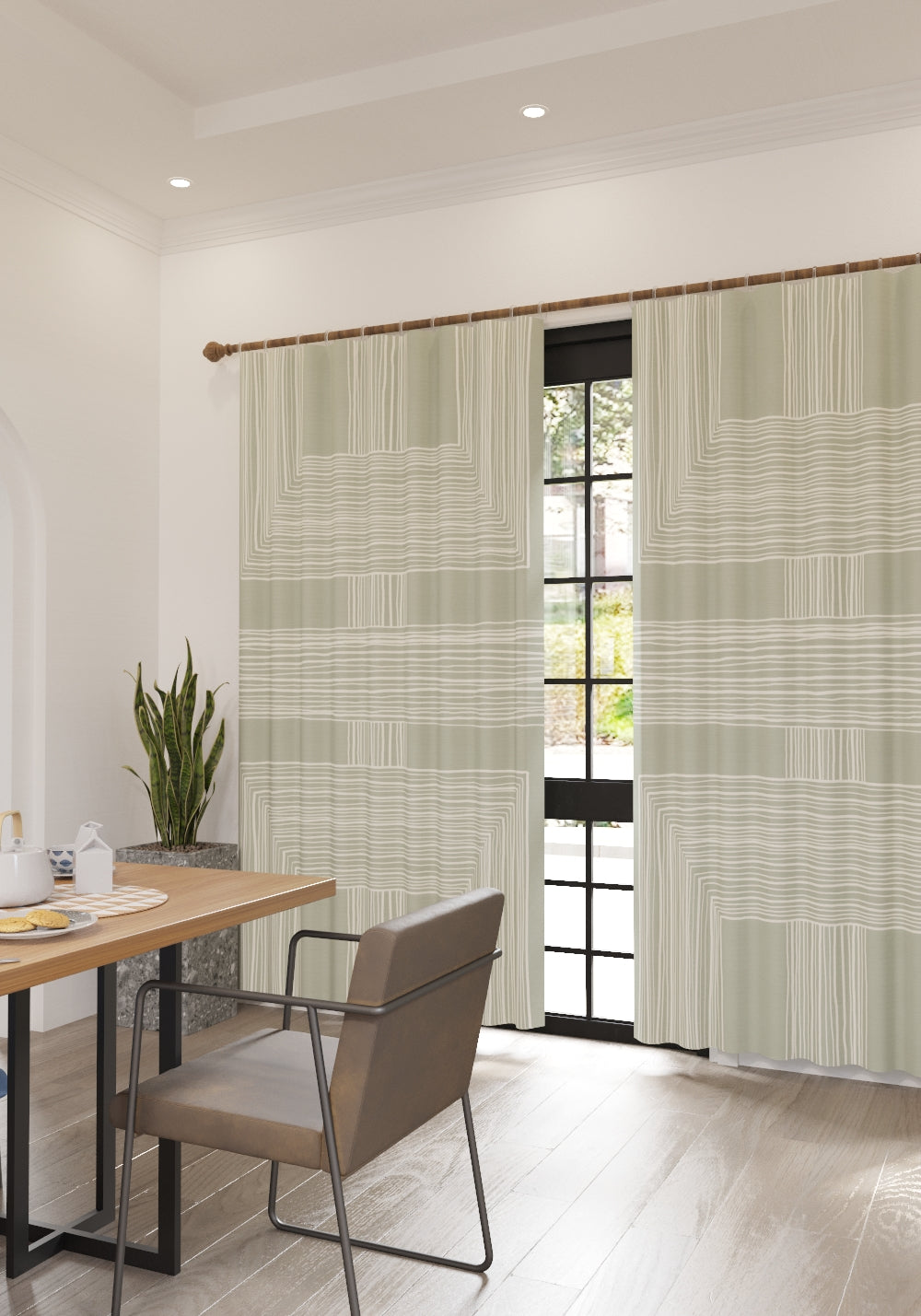 Charles Sage Green Curtain