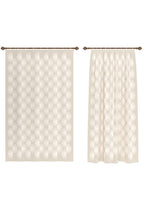 Elysandra Cream Art Deco Curtain