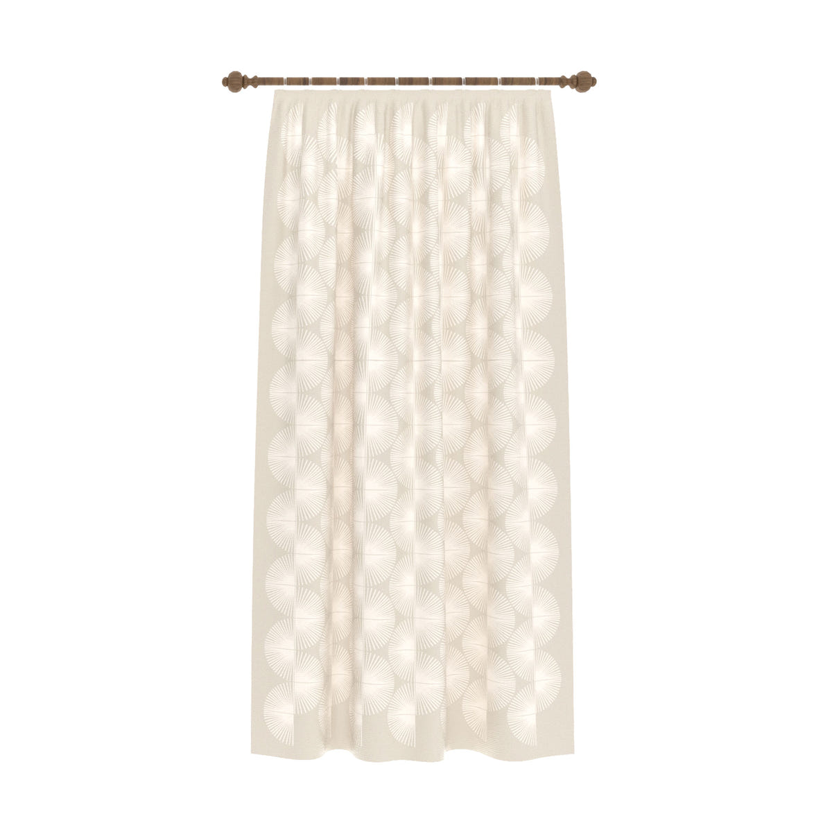 Elysandra Cream Art Deco Curtain