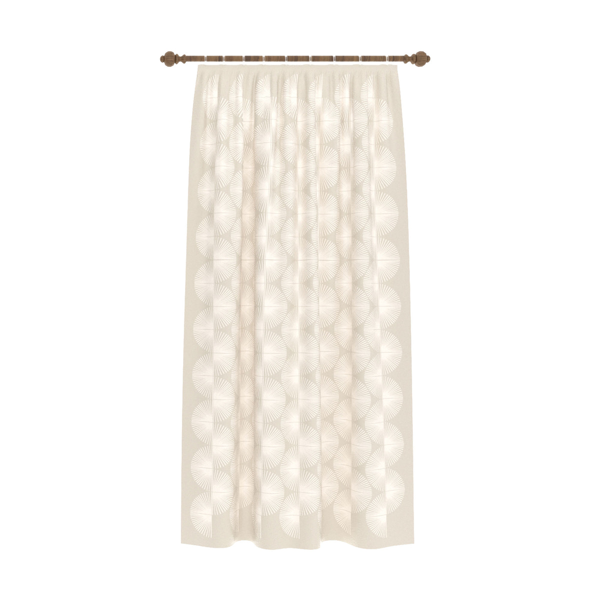 Elysandra Cream Art Deco Curtain