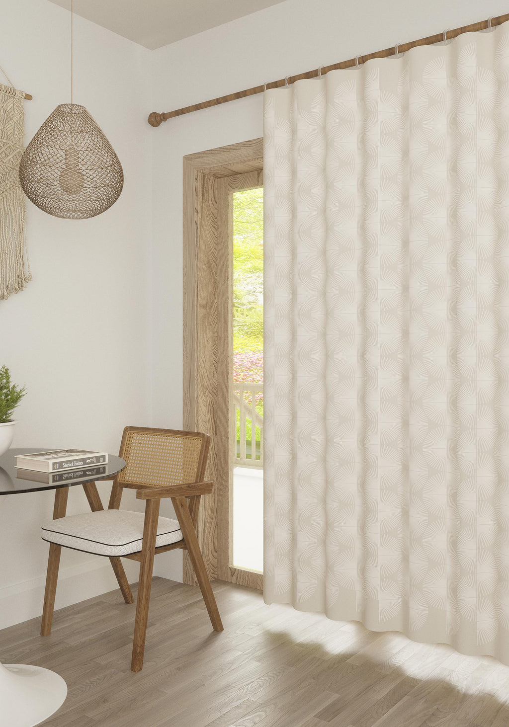 Elysandra Cream Art Deco Curtain