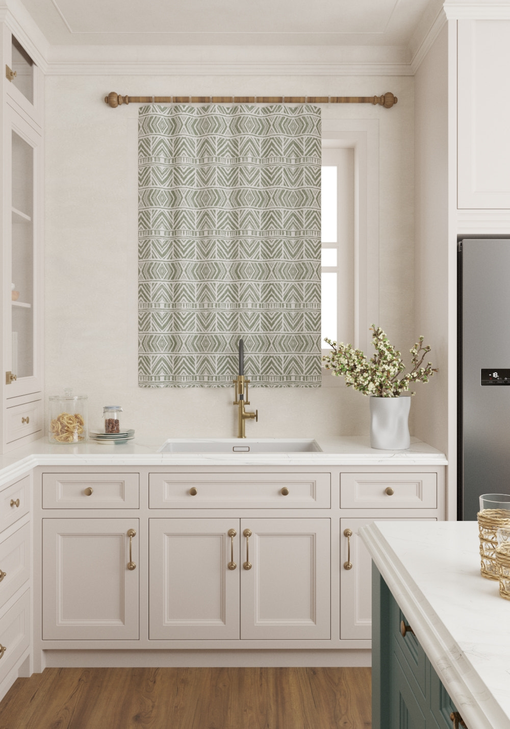 Gilyra Sage Geometric Curtain