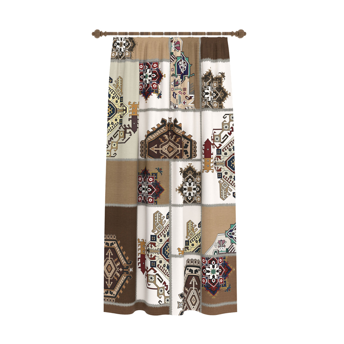 Cedric Boho Patchwork Curtain