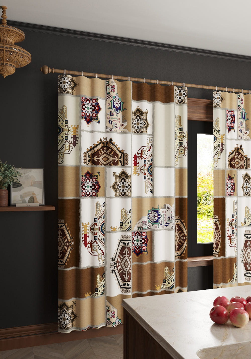 Cedric Boho Patchwork Curtain